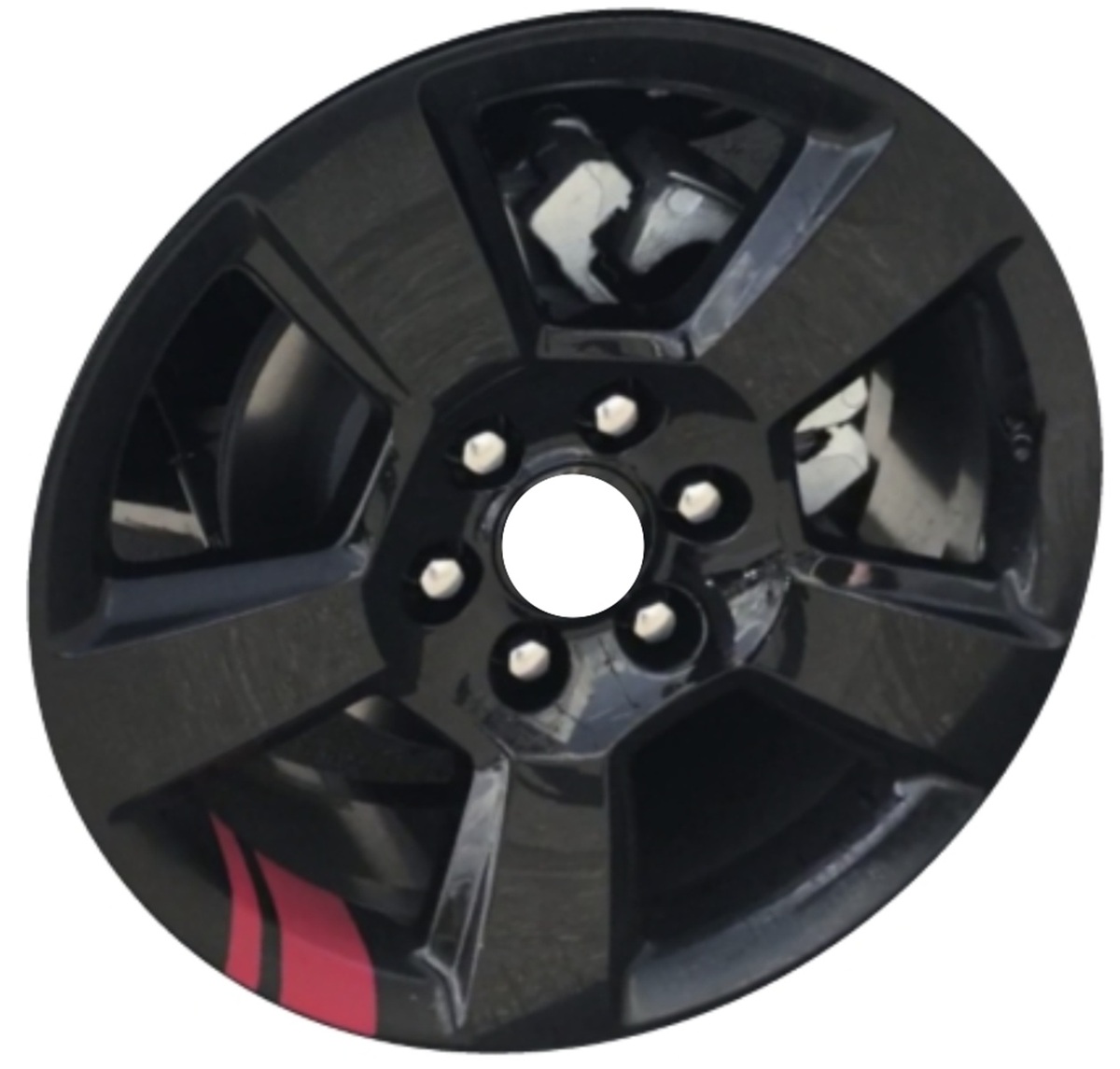 Refurbished 2014-2020 Chevrolet Silverado 20" Black With Red Stripe Aluminum Alloy Factory OEM Wheel (OW-ABB38F-U46)