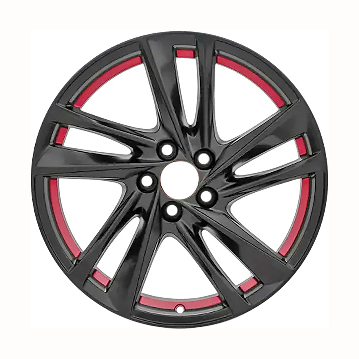 OW-4V4C9B OEM & Replacement Wheel 19" 5x115.0 All Painted Black With Red Accents