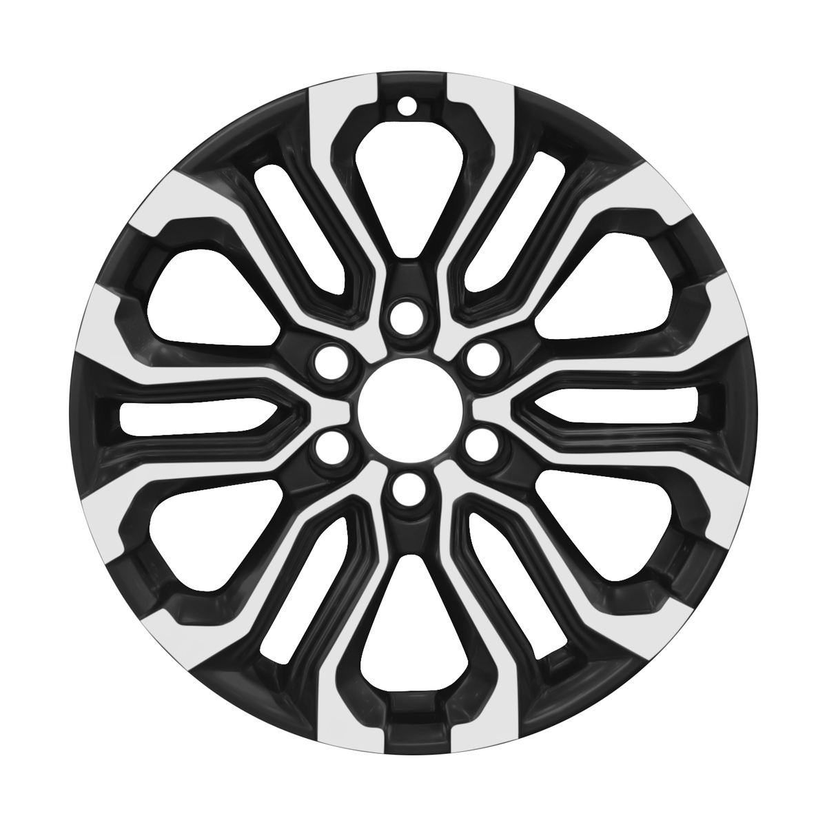 ALY14112U79 OEM Factory Wheel 20" Machined Black Hyper Silver