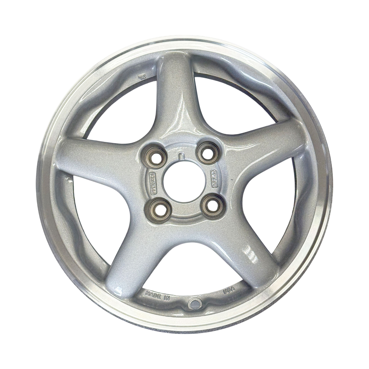 ALY63747U10 OEM Factory Wheel 14" 4x100.0 Machined Flange Silver