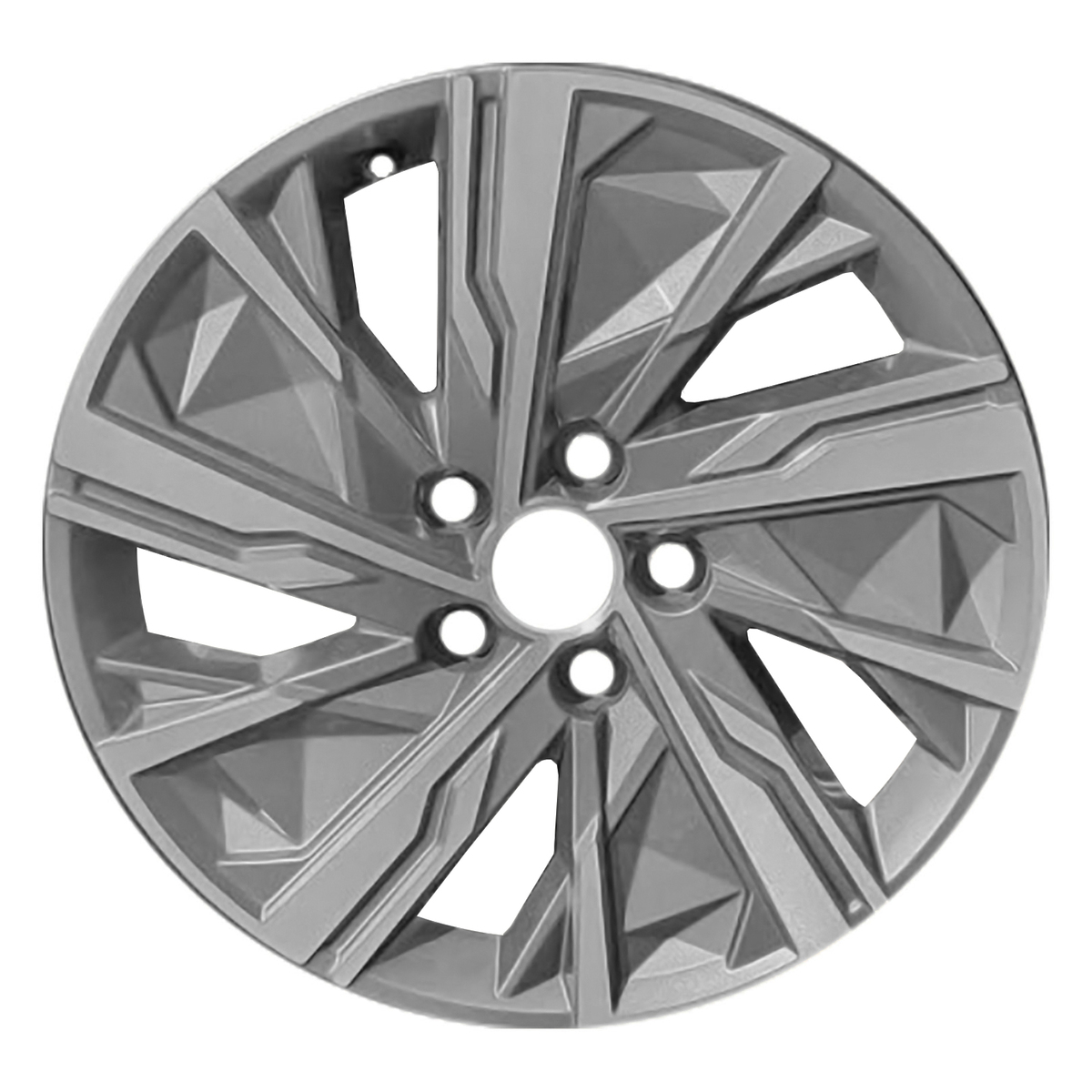 OW-EKC8HF OEM & Replacement Wheel 17" 5x4.5 Machined Medium Charcoal Metallic