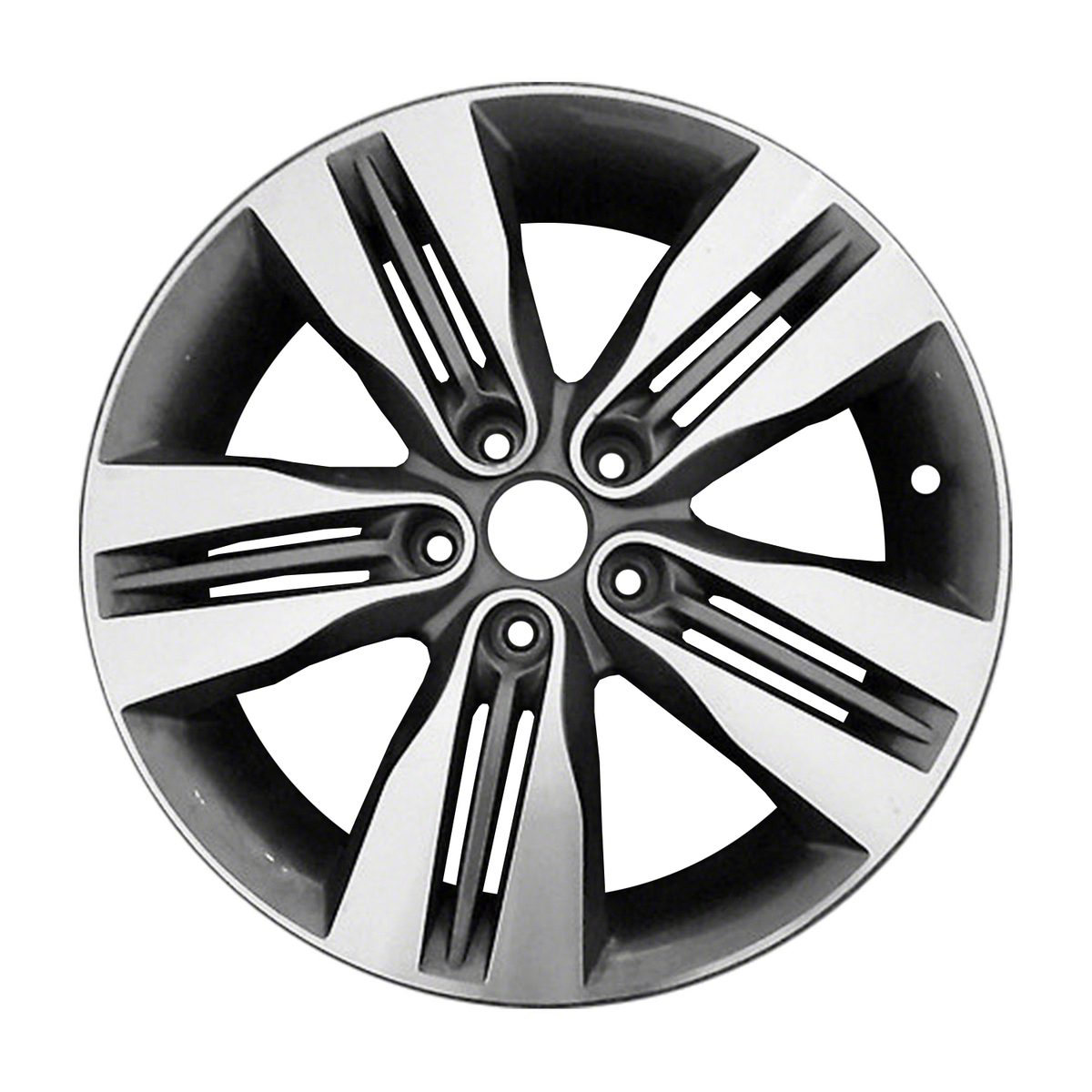 OW-ZK3BSQ OEM & Replacement Wheel 18" 5x4.5 Machined And Medium Charcoal Metallic