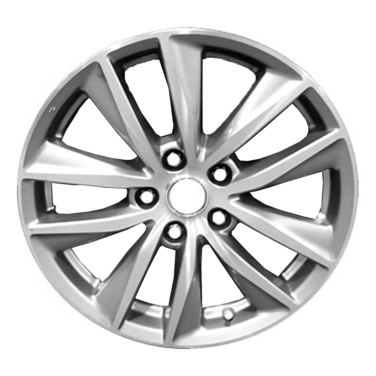 ALY73763U10 OEM & Replacement Wheel 17" 5x4.5 Machined And Medium Silver Metallic