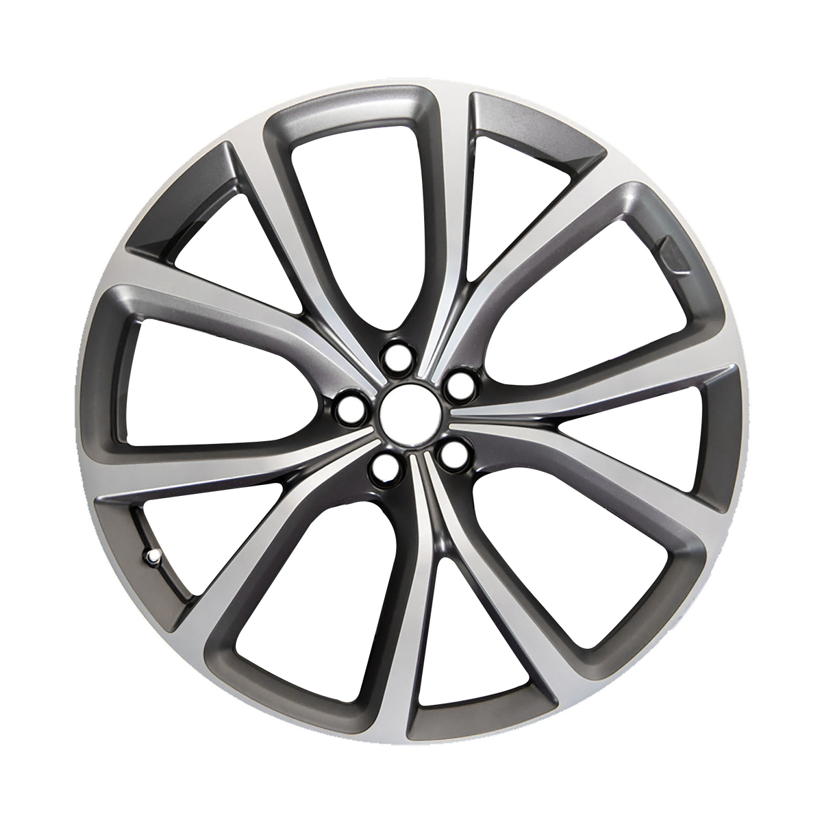 OW-GVX8SS OEM & Replacement Wheel 22" 5x108.0 Machined Medium Charcoal Matte
