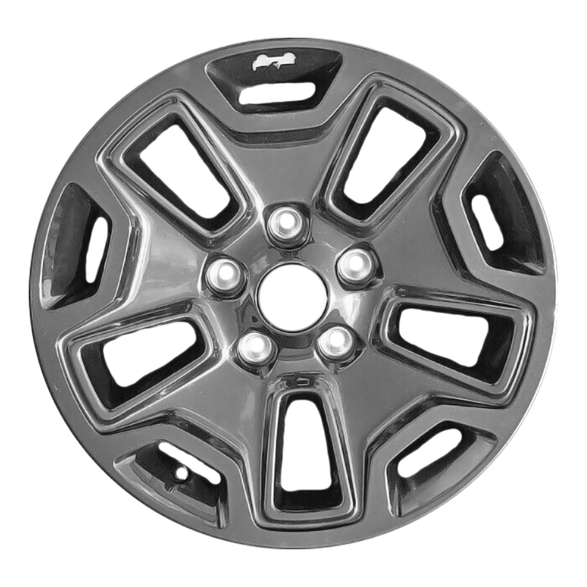 OW-AJU3HU-U47 Reconditioned OEM Wheel 17" 5x5.0 Paintd Gloss Black W/light Grey Sticker