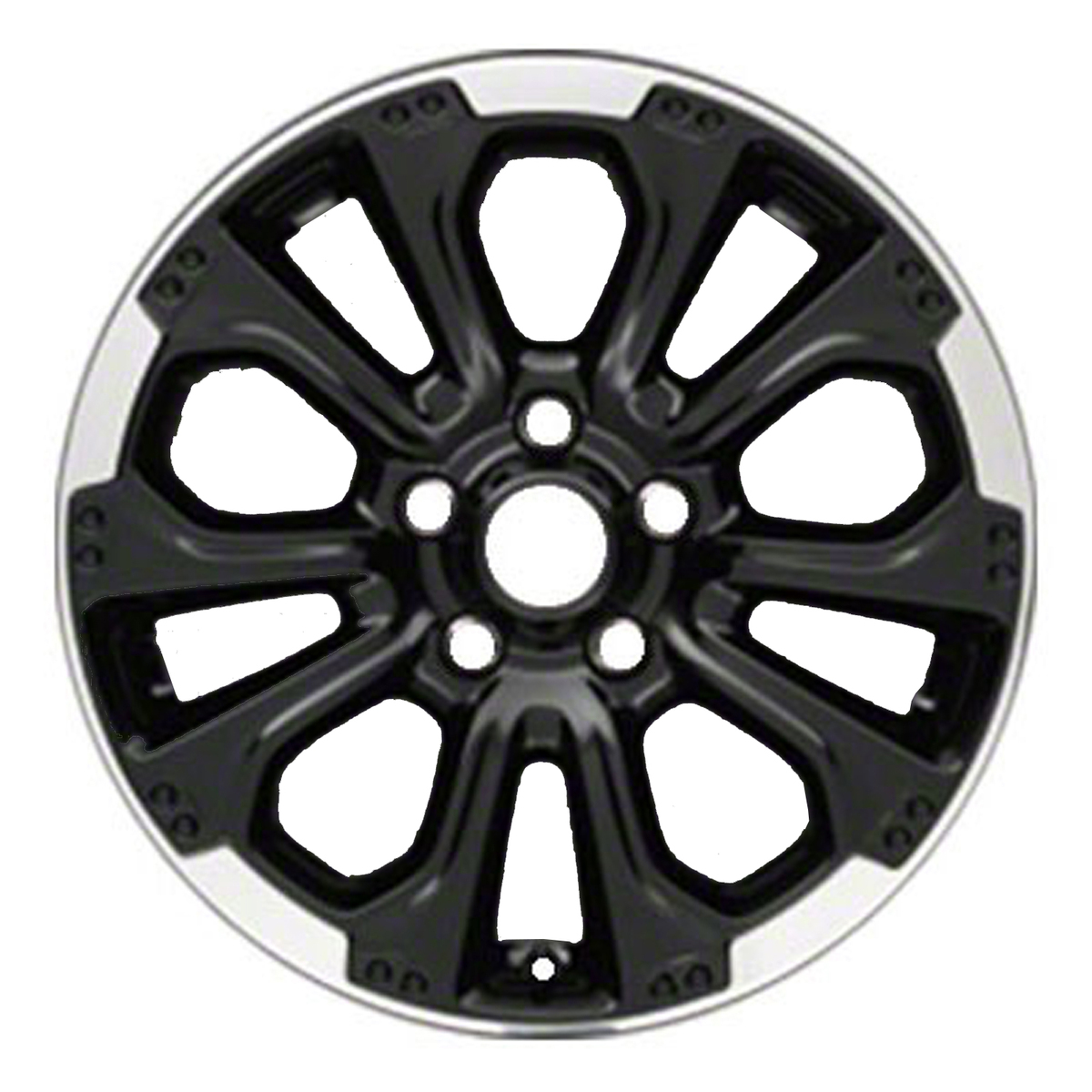 OW-AT5CQ7-U90 Reconditioned OEM Wheel 18" 5x5.0 Black And Polished Lip