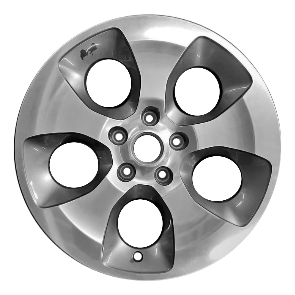 ALY09119A90 OEM Factory Wheel 18" 5x5.0 Polished Charcoal With Black Sticker