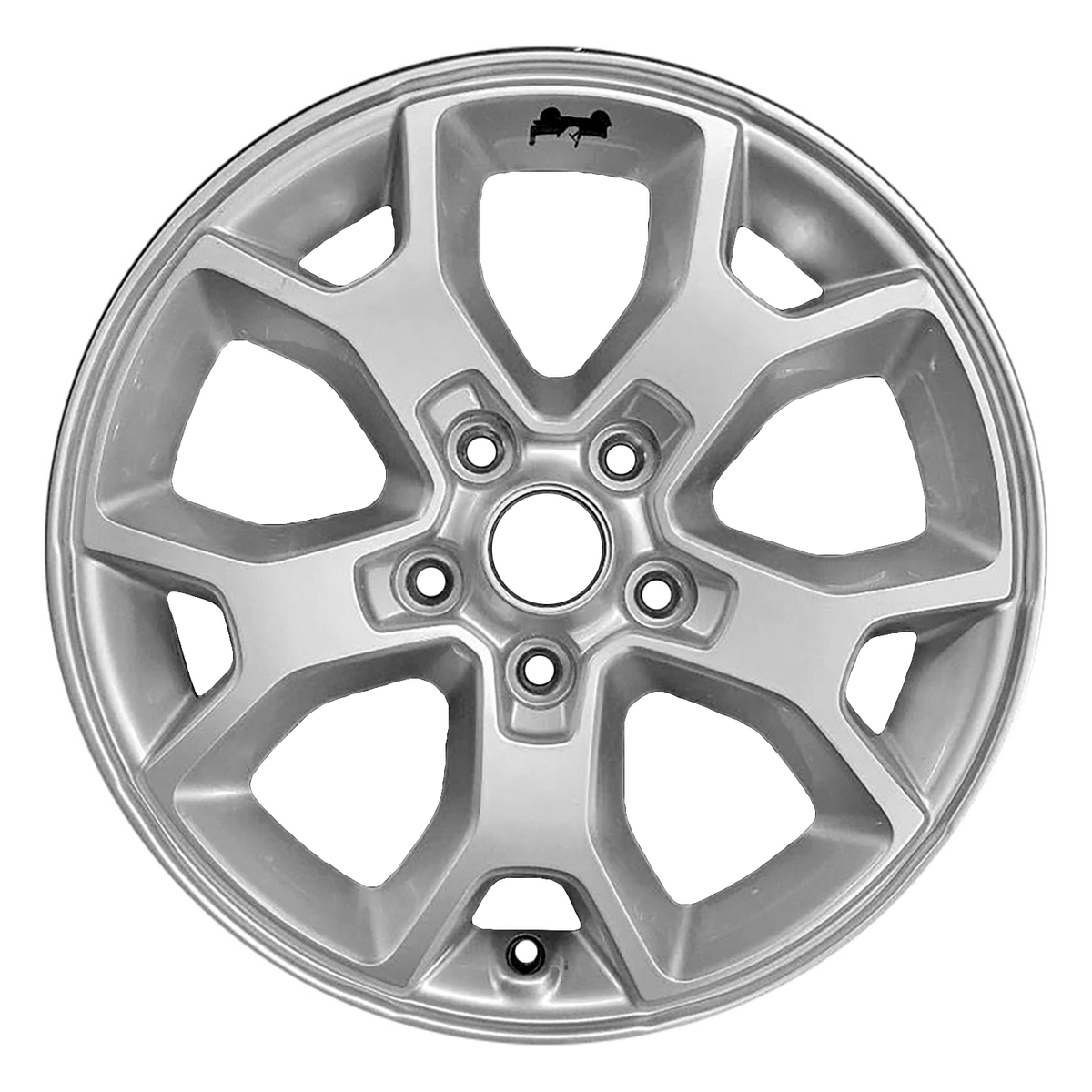 ALY09218U20 OEM Factory Wheel 17" 5x5.0 All Painted Sparkle Silver With Black Sticker