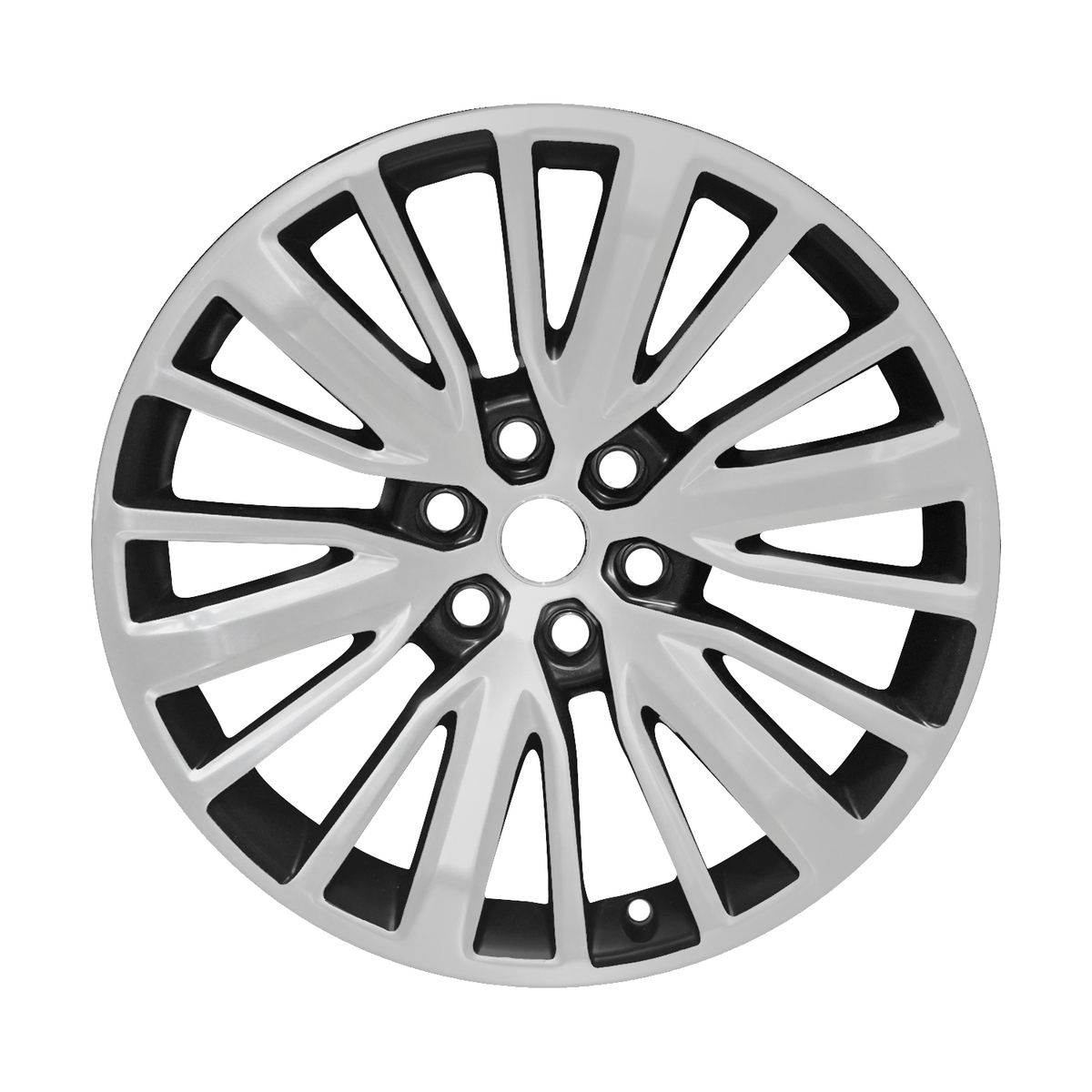 ALY09281U90 OEM & Replacement Wheel 22" 6x5.5 Polished Dark Charcoal Metallic Satin Clear