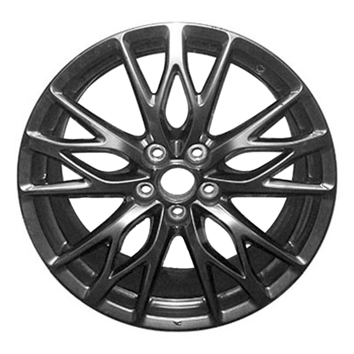 OW-ZMTCX4 OEM & Replacement Wheel 19" All Painted Black Smoked Hyper Silver