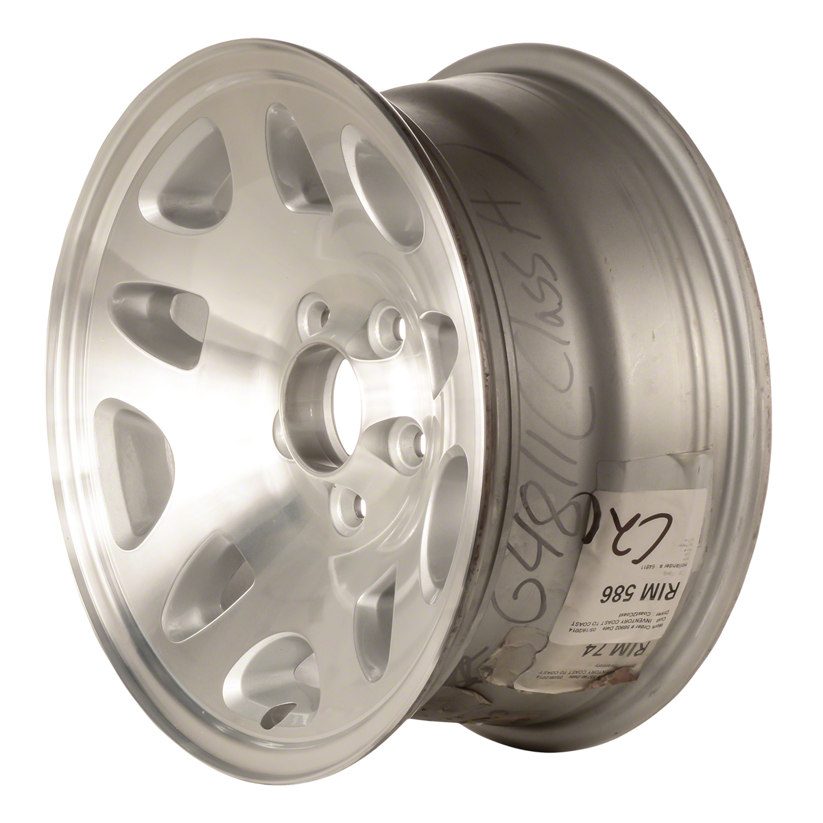 Refurbished 1995-2010 Mazda B-Series 15" Silver W/Raised W/Pop In Cap Aluminum Alloy Factory OEM Wheel (OW-AJDV4U-U10)