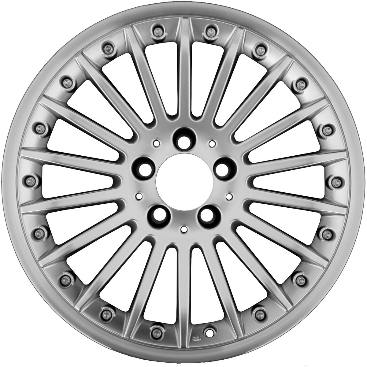 OW-6XHSJ8 OEM Factory Wheel 17" Machined Flange Bright Hyper Silver