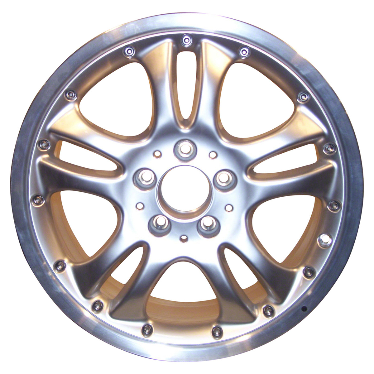 OW-XEQUFM OEM & Replacement Wheel 17" 5x112.0 Machined Flange Bright Hyper Silver