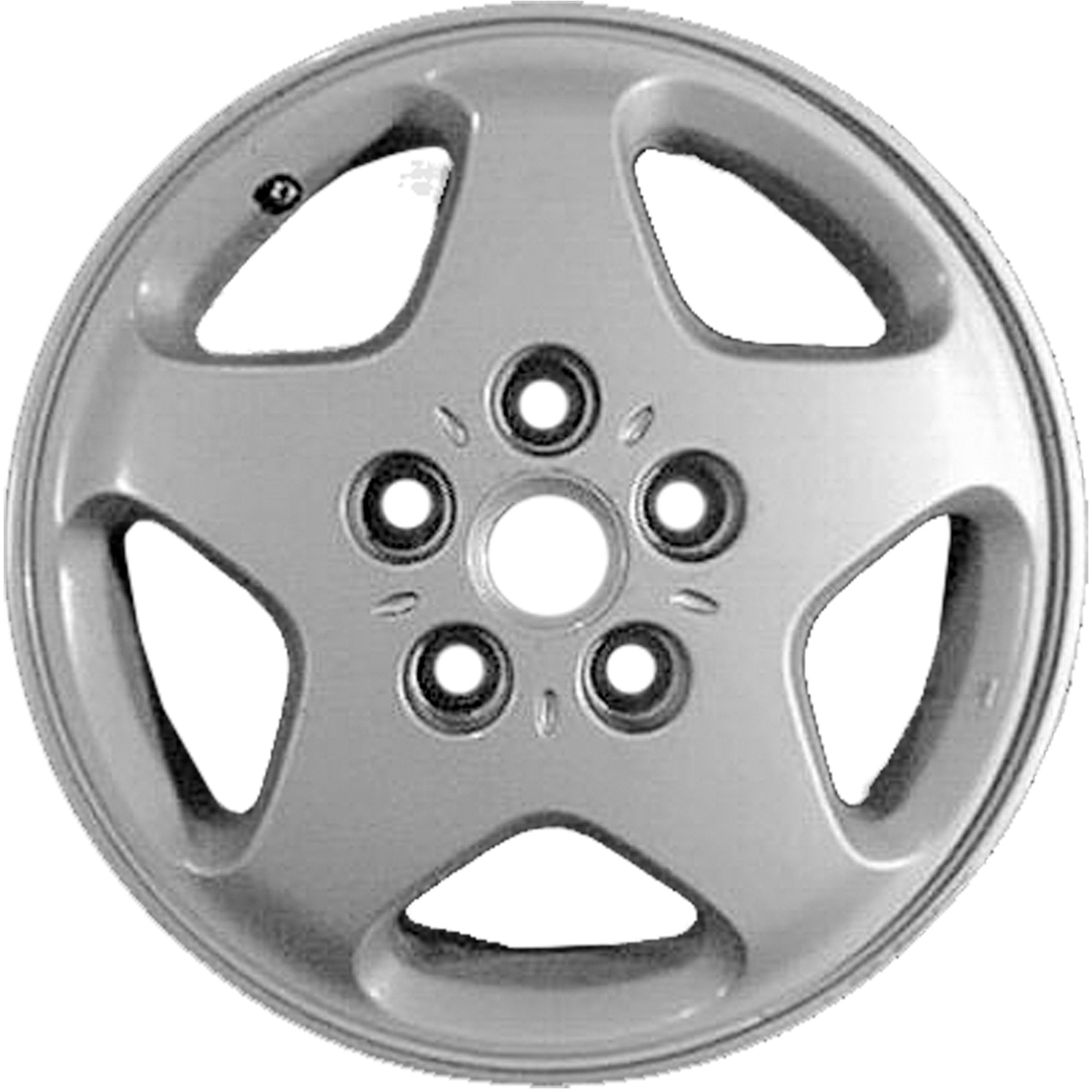 OW-DRM7HG OEM & Replacement Wheel 15" Textured Silver Full Face Beveled Hub