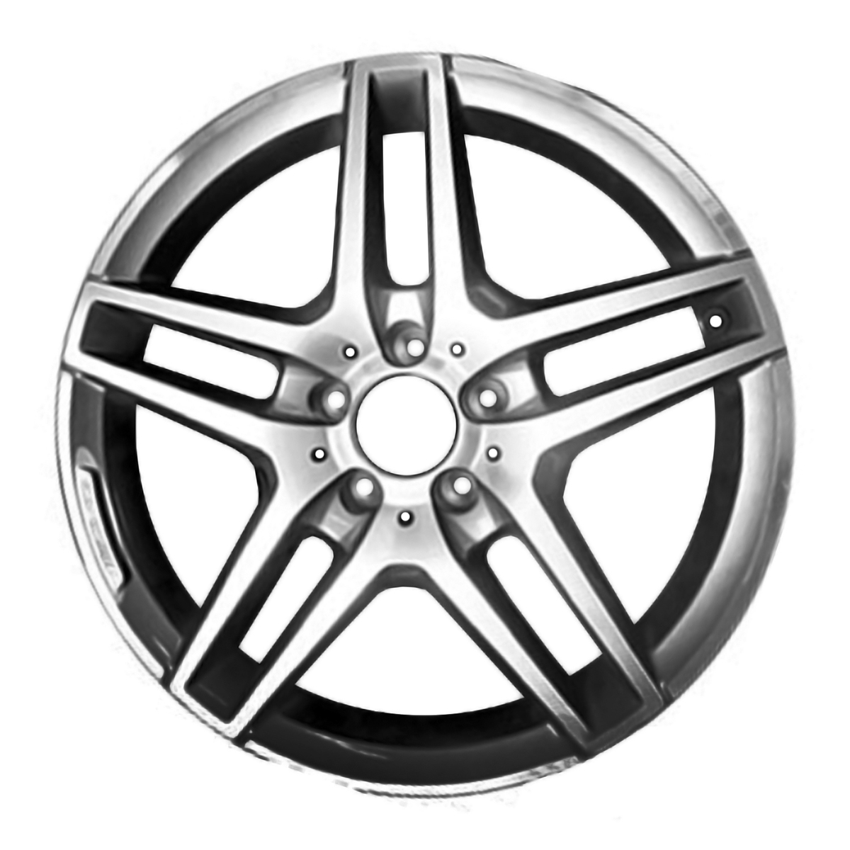 ALY85461U30 OEM Factory Wheel 18" 5x112.0 Machined And Charcoal Silver