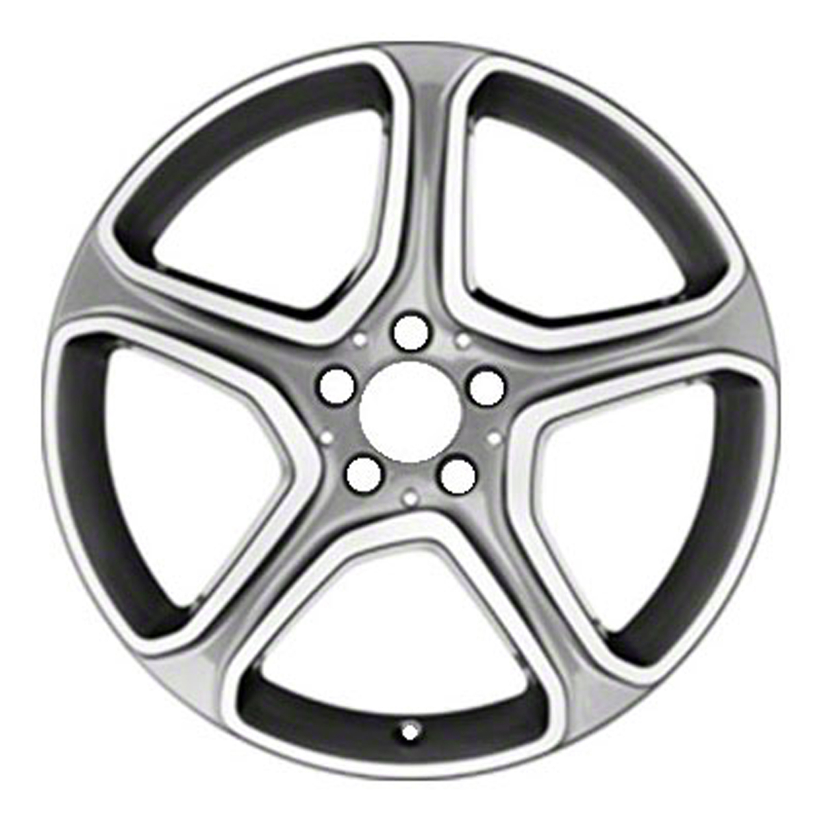 ALY85337U35 OEM Factory Wheel 17" 5x112.0 Machined And Medium Charcoal Metallic