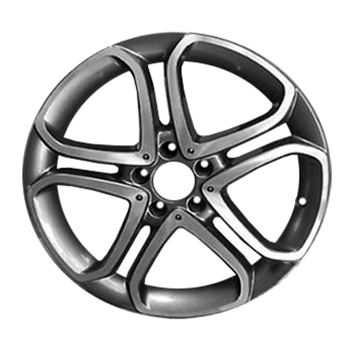Refurbished 2015-2017 Mercedes-Benz S-Class 18" Machined W/Medium Charcoal Metallic Aluminum Alloy Factory OEM Wheel (OW-AZD45U-U35)