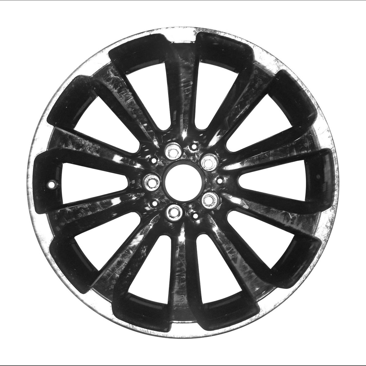 ALY85574A45 OEM Factory Wheel 19" All Painted Black With Machined Lip