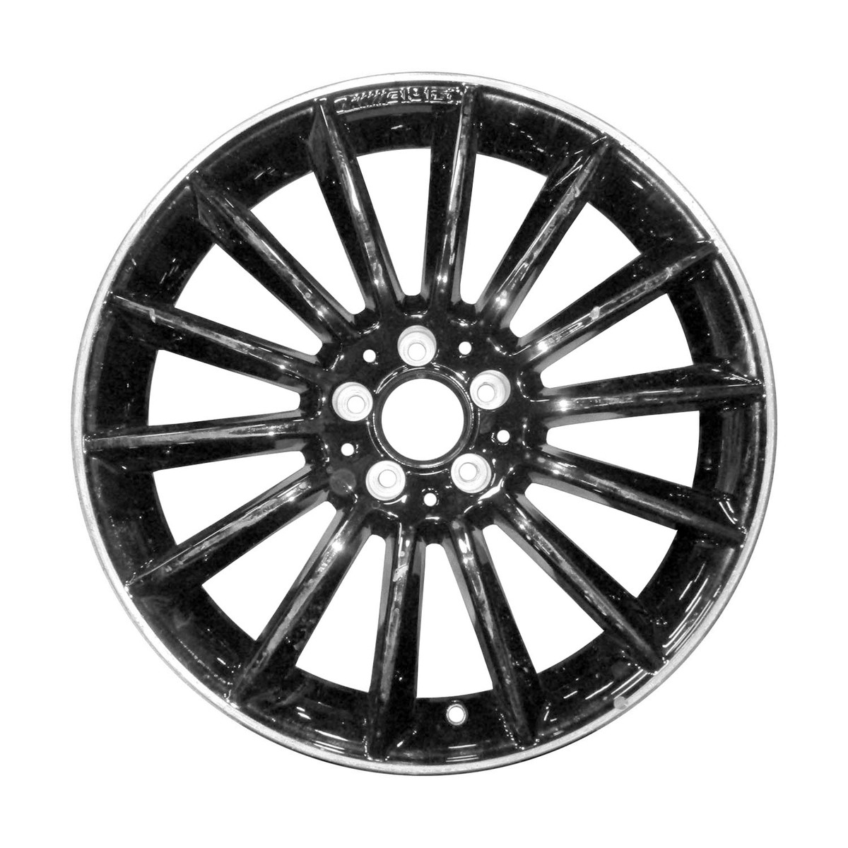 OW-E5ZSMR OEM & Replacement Wheel 19" Semi Gloss Black Face With Cut Flange