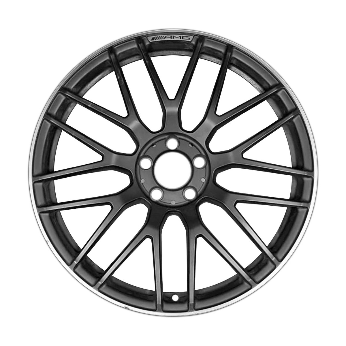 OW-D7VF23 OEM & Replacement Wheel 20" 5x112.0 All Painted Black With Polished Flange
