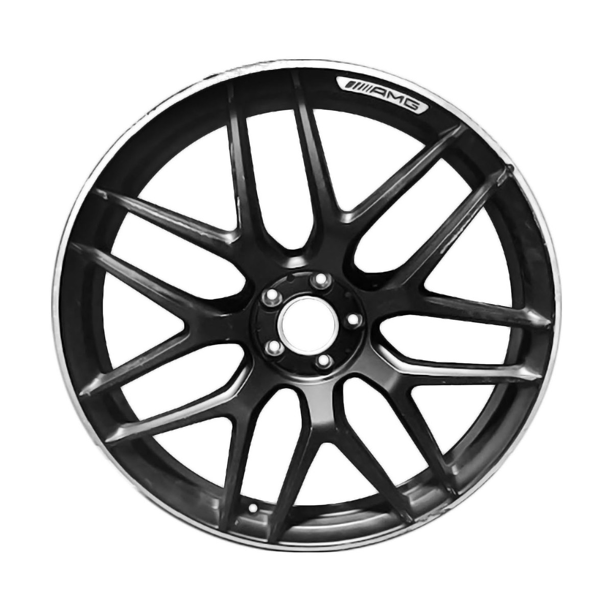OW-A9K2S4-U90 Reconditioned OEM Wheel 21" All Painted Black W/polished Lip