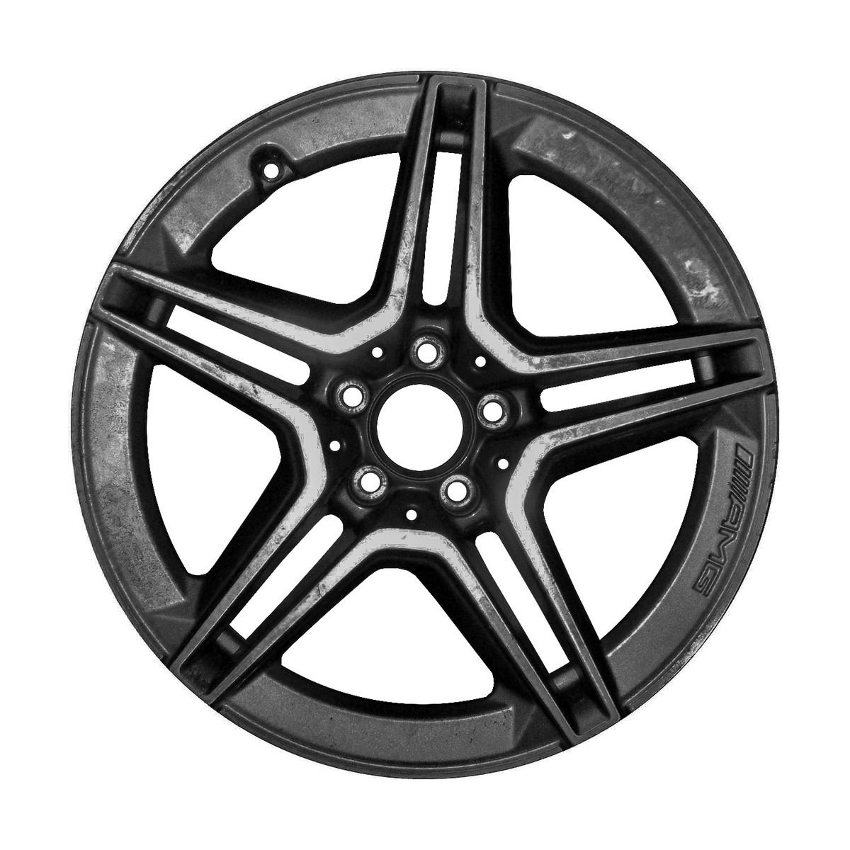 OW-H6Z45D OEM & Replacement Wheel 18" 5x112.0 Machined Dark Charcoal