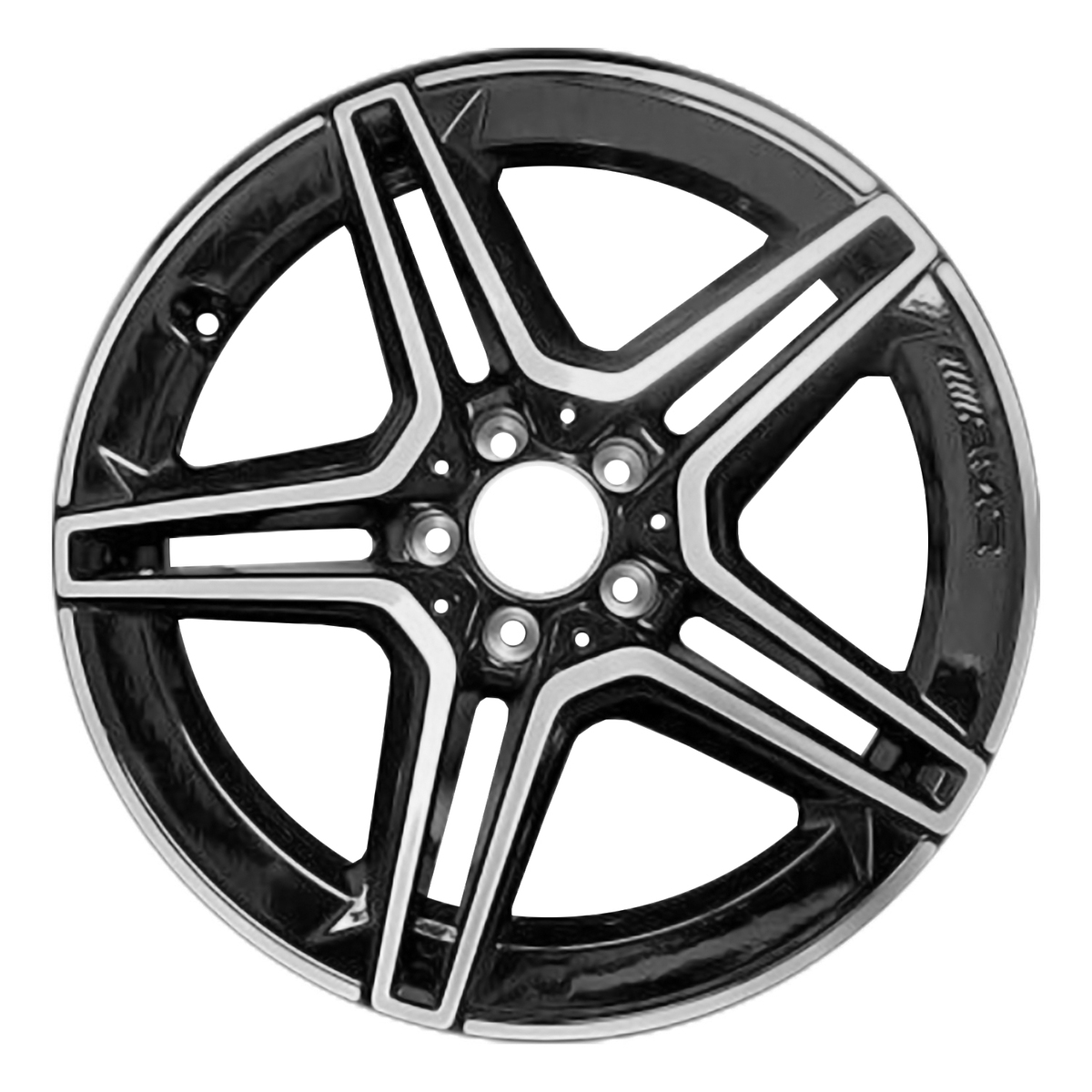 ALY85696U45 OEM Factory Wheel 18" 5x112.0 Machined Gloss Black