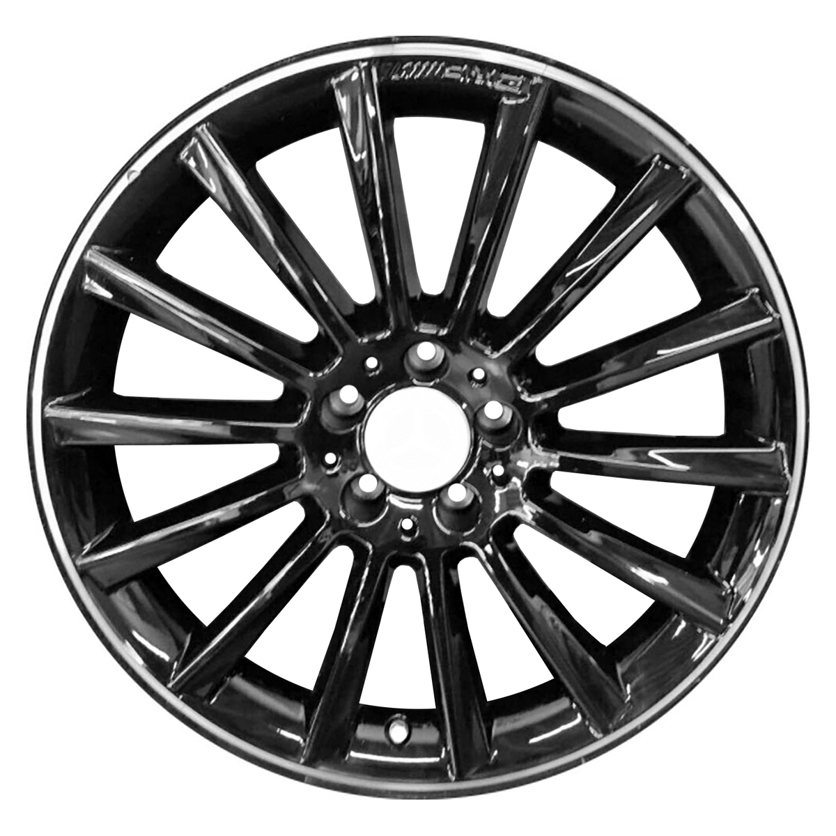 OW-KZ7NU9 OEM & Replacement Wheel 19" 5x112.0 All Painted Black With Machined Lip