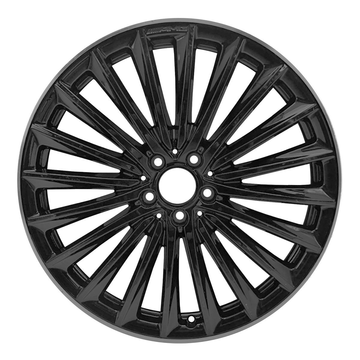 OW-9ZKQJ3 OEM & Replacement Wheel 21" Polished Flange Gloss Black Face