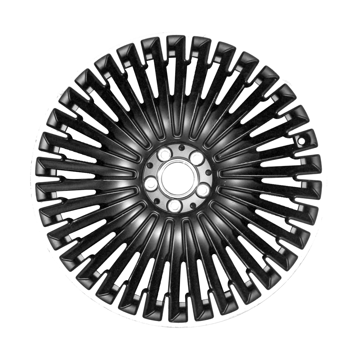 OW-JUKDRU OEM & Replacement Wheel 21" Polished Flange Black Matte Face