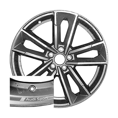 Refurbished 2017-2024 Audi A5 19" Machined And Medium Charcoal Aluminum Alloy Factory OEM Wheel (OW-AKKQXR-U35)